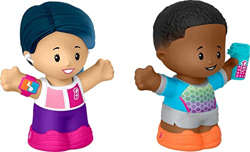 Little People Barbie Toddler Toys Wellness Figure Pack, 2 Characters for Pretend Play Ages 18+ Months von Fisher-Price