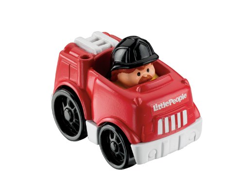 Little People Fisher Price – T5633 Spielzeug für Kleinkinder – Fahrzeug Wheelies – Feuerwehrmann von Fisher-Price