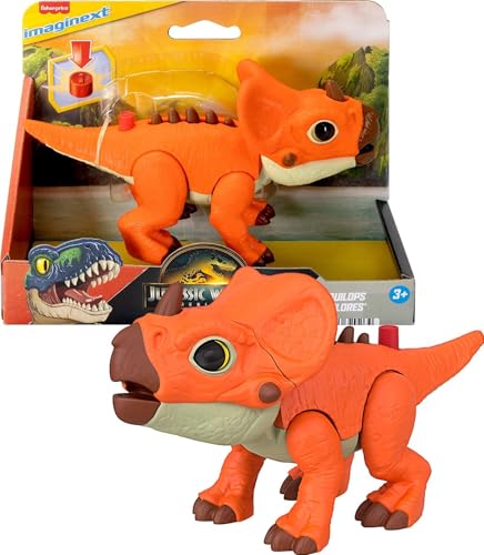 Fisher-Price Imaginext Jurassic World Dinosaurier Actionfigur mit manuell aktivierbarer Bewegungsfunktion und wachsenden Stacheln, ca. 20 cm großes Aquilops-Dinospielzeug, JGP99 Fisher-Price Imaginext Jurassic World Dinosaurier Actionfigur mit manuell aktivierbarer Bewegungsfunktion und wachsenden Stacheln, ca. 20 cm großes Aquilops-Dinospielzeug, JGP99 von Fisher-Price