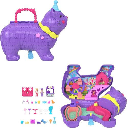 Polly Pocket Mikropuppen & Spielset mit 23 Überraschungs-Zubehörteilen, inklusive Tieren, Geburtstags-Party-Katzen-Spielset, Riesenrad-Fahrt, JFT90 Polly Pocket Mikropuppen & Spielset mit 23 Überraschungs-Zubehörteilen, inklusive Tieren, Geburtstags-Party-Katzen-Spielset, Riesenrad-Fahrt, JFT90 von Fisher-Price