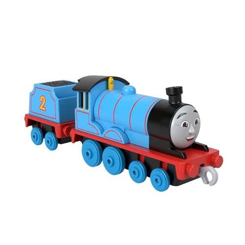 Thomas & Friends Die-Cast-Schiebe-Spielzeuglok Edward mit Güterwaggon für Vorschulkinder ab 3 Jahren, HTN29 von Thomas & Friends