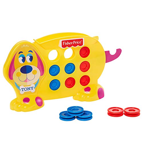 Fisher-Price GWN53 - Tic Tac Tony: 3-Gewinnt! Spiele Hündchen, zum Lernen und Spielen, Kinderspielzeug für Kinder ab 2 Jahren von Mattel Games