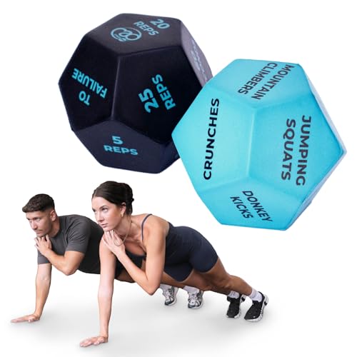 Fitness Mad Übungswürfel, 12-seitiges Fitness-Werkzeug für Ganzkörpertraining, Cardio und HIIT, ideales Fitness-Zubehör für Übungskurse und Heim-Fitnessstudio, Schaumstoff-Trainingshilfe für Anfänger Fitness Mad Übungswürfel, 12-seitiges Fitness-Werkzeug für Ganzkörpertraining, Cardio und HIIT, ideales Fitness-Zubehör für Übungskurse und Heim-Fitnessstudio, Schaumstoff-Trainingshilfe für Anfänger von Fitness Mad