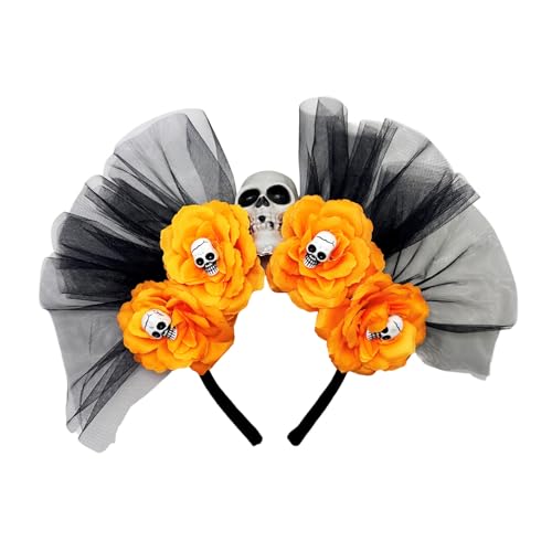 Day of the Deads Kopfschmuck Totenkopf Blume Krone Stirnband Halloween Cincos des Mayoes Party Kostüme für Damen Geschenke Blumenkrone Stirnband Day of the Deads Kopfschmuck Totenkopf Blume Krone Stirnband Halloween Cincos des Mayoes Party Kostüme für Damen Geschenke Blumenkrone Stirnband von Fitooles
