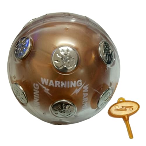 Elektronisches Reaktionsspiel – Interaktiver Stressball mit Impulsfunktion | Wiederverwendbares Partyspielzeug aus ABS-Kunststoff, Praktisches Unterhaltungszubehör für Gruppenaktivitäten (Gold) von Fitooles
