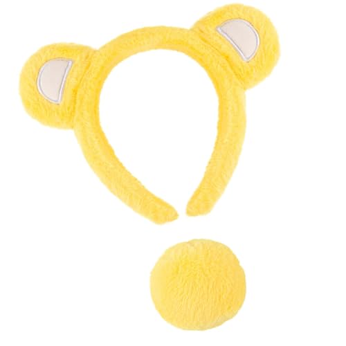 Fitooles Kleiner Bär, Ohren und Schwanz, Set mit kleinen Bärenohren, Stirnband, Schwanz, Tier-Kostüm, Zubehör für Halloween, Tier-Kostüm-Set Fitooles Kleiner Bär, Ohren und Schwanz, Set mit kleinen Bärenohren, Stirnband, Schwanz, Tier-Kostüm, Zubehör für Halloween, Tier-Kostüm-Set von Fitooles
