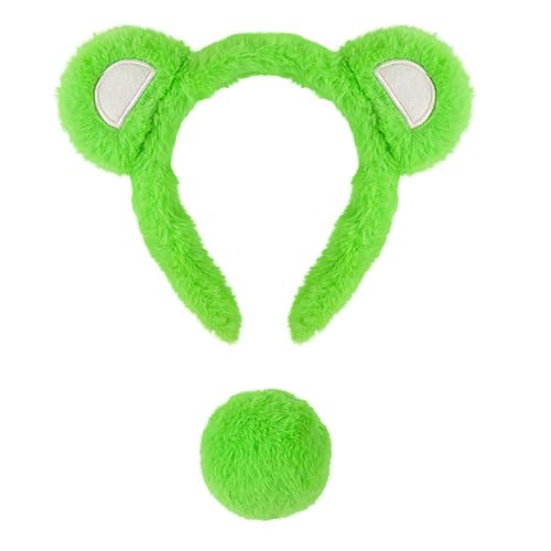 Fitooles Kleiner Bär, Ohren und Schwanz, Set mit kleinen Bärenohren, Stirnband, Schwanz, Tier-Kostüm, Zubehör für Halloween, Tier-Kostüm-Set Fitooles Kleiner Bär, Ohren und Schwanz, Set mit kleinen Bärenohren, Stirnband, Schwanz, Tier-Kostüm, Zubehör für Halloween, Tier-Kostüm-Set von Fitooles