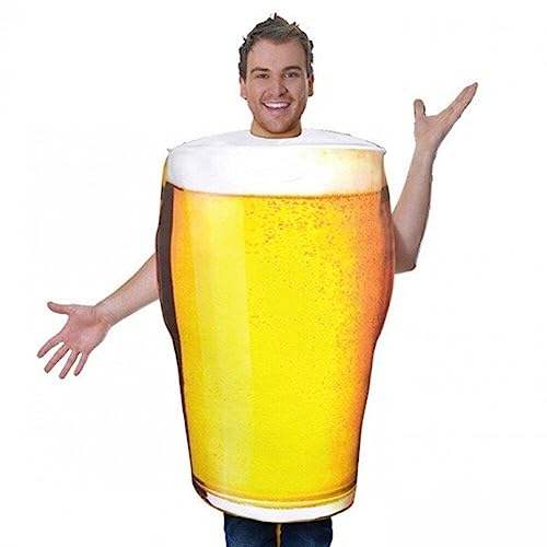 Fituenly Bierkostüm, Herren-Bierkrug-Jumpsuit-Kostüm Bierkrug-Kostüme für Halloween Cosplay Oktoberfest Rollenspiel Fituenly Bierkostüm, Herren-Bierkrug-Jumpsuit-Kostüm Bierkrug-Kostüme für Halloween Cosplay Oktoberfest Rollenspiel von Fituenly