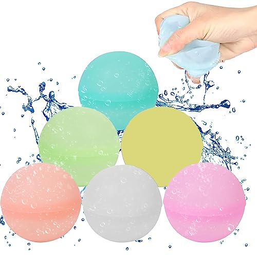 6 Stück Wasserbomben Wiederverwendbar, Wasserbomben, Schnell Befüllbare, für Kinder und Erwachsene, Wasserspielzeug Pool Spielzeug Strandspielzeug für Kinder Sommer Draussen 6 Stück Wasserbomben Wiederverwendbar, Wasserbomben, Schnell Befüllbare, für Kinder und Erwachsene, Wasserspielzeug Pool Spielzeug Strandspielzeug für Kinder Sommer Draussen von FiveMileBro