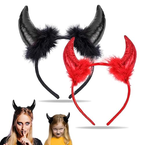FiveMileBro 2Pcs Teufel Stirnband, Teufel Ohren Haarband, Teufelshörner Stirnband, für Damen Herren & Kinder zu Helloween, Fasching, Karneval und Kostüm Party FiveMileBro 2Pcs Teufel Stirnband, Teufel Ohren Haarband, Teufelshörner Stirnband, für Damen Herren & Kinder zu Helloween, Fasching, Karneval und Kostüm Party von FiveMileBro