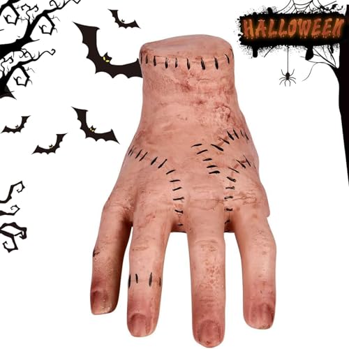FiveMileBro Addams Family Hand, Eiskaltes Händchen, Wednesday Händchen, Realistic Scarred Händchen, Horror-Requisiten Geeignet für Halloween und Cosplay FiveMileBro Addams Family Hand, Eiskaltes Händchen, Wednesday Händchen, Realistic Scarred Händchen, Horror-Requisiten Geeignet für Halloween und Cosplay von FiveMileBro