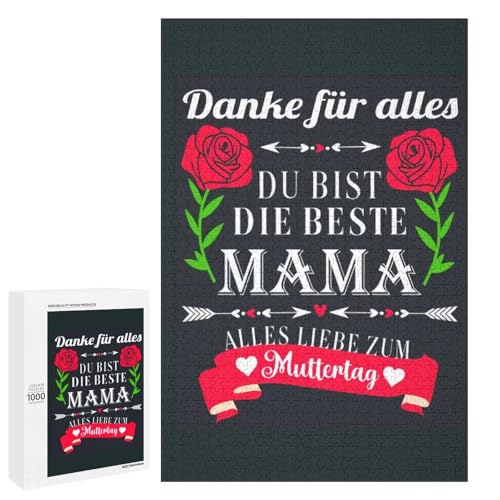 Geschenke Für Mama Geschenk Puzzle Für Erwachsene，Muttertagsgeschenk Für Mama，Geburtstagsgeschenk Für Mama，1000 PCS-teiliges DIY Puzzles，Geschenke Für Frauen Geschenk（dven54xs43px） von Fivelake