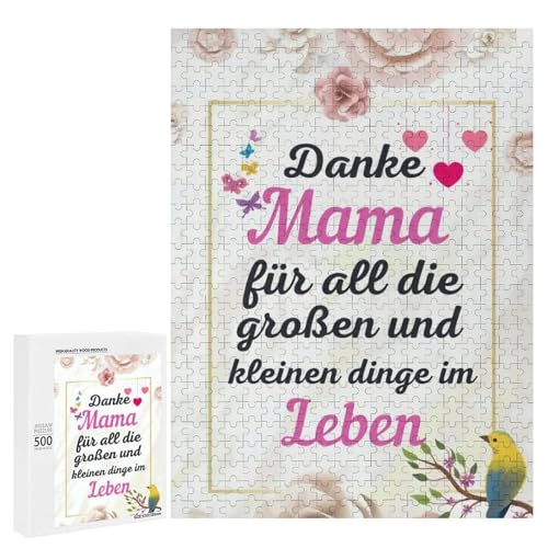 Geschenke Für Mama Geschenk Puzzle Für Erwachsene，Muttertagsgeschenk Für Mama，Geburtstagsgeschenk Für Mama，500 PCS-teiliges DIY Puzzles，Geschenke Für Frauen Geschenk（dvenk4b8mtgg） von Fivelake
