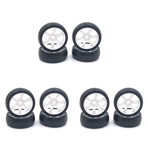 Fivetwofive 12-Teiliges Hartplastik-Drift-Reifenrad für 284131 K969 K989 P929 Mini-Z Mini-Q Mini-D 1/28 RC Car Upgrades Teile von Fivetwofive