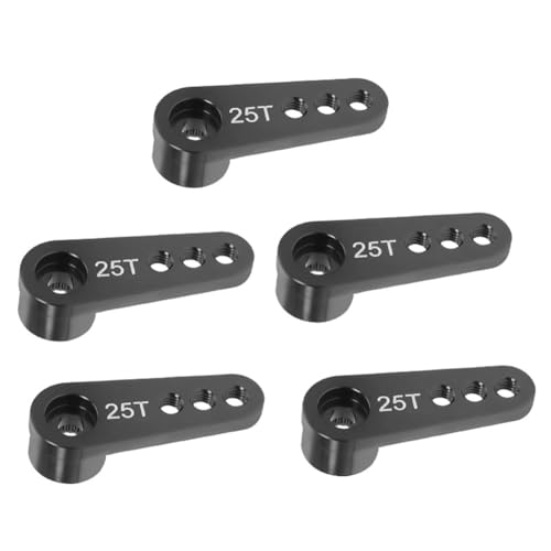 Fivetwofive 25T Aluminiumlegierung RC Auto Lenkservo Horn Arm für 1/10 1/8 RC Auto Crawler Teile Schwarz von Fivetwofive