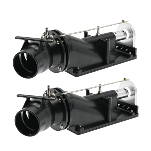 Fivetwofive 2X 40mm Water Jet Thruster Power Sprayer Pump Wasserstrahlpumpe mit 3-Blatt-Propeller Fit 775 Motor für RC Jet Boat,Schwarz von Fivetwofive