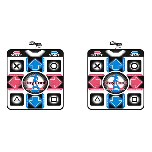 Fivetwofive 2X USB-Verkabelte Tanzmatten, 11 Tasten, Tanzspiel, Step-Pad, HD-Fußabdruck, Tänzerdecke, Tänzerdecke, Ausrüstung Fivetwofive 2X USB-Verkabelte Tanzmatten, 11 Tasten, Tanzspiel, Step-Pad, HD-Fußabdruck, Tänzerdecke, Tänzerdecke, Ausrüstung von Fivetwofive