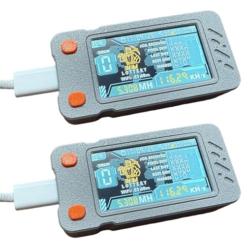 Fivetwofive 2X Verbesserter Nerdminer Miner 117KH/S mit Farbbildschirm Mini Bitcoin BTC Miner BTC Solo Lottery Mining Miner Nerd Miner von Fivetwofive