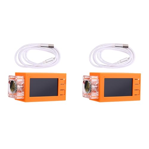 Fivetwofive 2X für Nerdminer V2 Pro Miner 78KH/S Mini Bitcoin Miner mit Leuchtendem Lüfter BTC Solo Mining Miner Orange von Fivetwofive