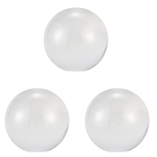 Fivetwofive 3Stück 60mm Klarer Acryl Ball Transparenter Manipulation Jonglier Ball Geschenke von Fivetwofive