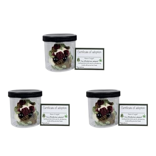 Fivetwofive 3X Adopt A Weed Plüschtier, Jar Lustiges Plüsch Schreibtischzubehör B von Fivetwofive