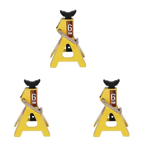 Fivetwofive 3X Metall Heber StäNder 6 Tonnen HöHe Einstellbar für 1/10 RC Crawler Truck Auto Trx4 SCX10 Simulation Kletterfahrzeuge-Gelb von Fivetwofive