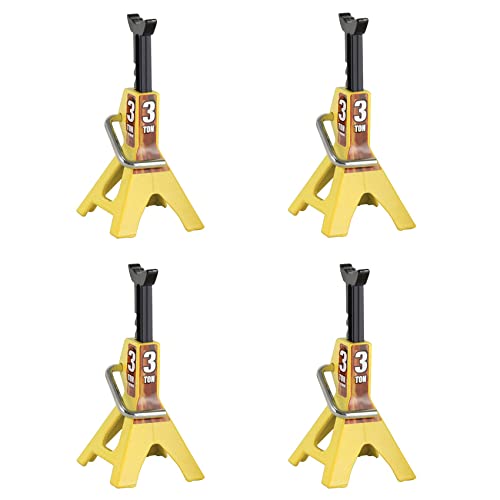 Fivetwofive 4X 3 Tonnen Skala Jack Modell AchsstäNder Lift Spielzeug für TRX4 D90 CC01 1:10 RC Gelb von Fivetwofive