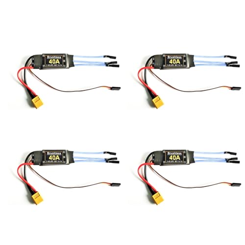 Fivetwofive 4X 40A BüRstenloser Regler XT60-Stecker Langlebige RC-Spielzeugkomponenten ZubehöR Geschwindigkeitsregler Motor FPV Quadcopter Hubschrauber von Fivetwofive