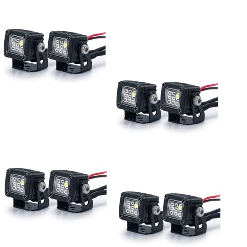 Fivetwofive 4X Modifizierte Scheinwerfer Spotlights Car Top Lights Bumper Lights für AXIAL SCX10 TRX4 TRX6 1/10 RC Crawler Car,C von Fivetwofive