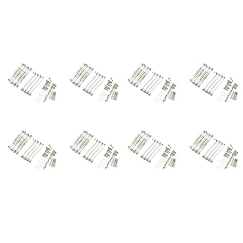 Fivetwofive 64X Zugstangen Aus Metall Gehäuse Verbindungs Stange für Mn D90 D91 D96 D99 D99S Mn90 Mn99S 1/12 Rc Auto Upgrade Teile, Silber von Fivetwofive