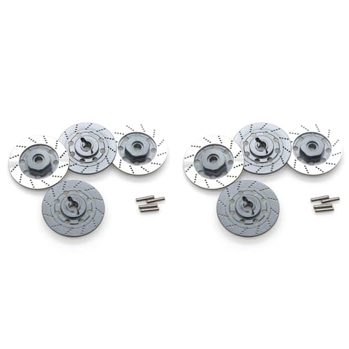Fivetwofive 8 StüCke Metall Bremse Scheibe Felgen Kasten Metall Hex Adapter 12mm für 1/10 D4 On-Road Racing RC Auto Teile, von Fivetwofive