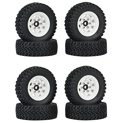Fivetwofive 8 Stück 1,55 Metall Perlenverschluss Felge Reifen Satz für 1/10 RC Crawler Auto Axial Jr 90069 D90 CC01 LC70 MST,1 von Fivetwofive