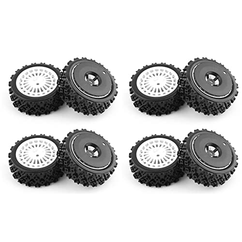 Fivetwofive 8 Stück Gummireifen Radreifen für XV01 TA06 TT01 TT01E TT02 TT02B PTG-2 1/10 RC Auto Upgrades Teile Zubehör,2 von Fivetwofive