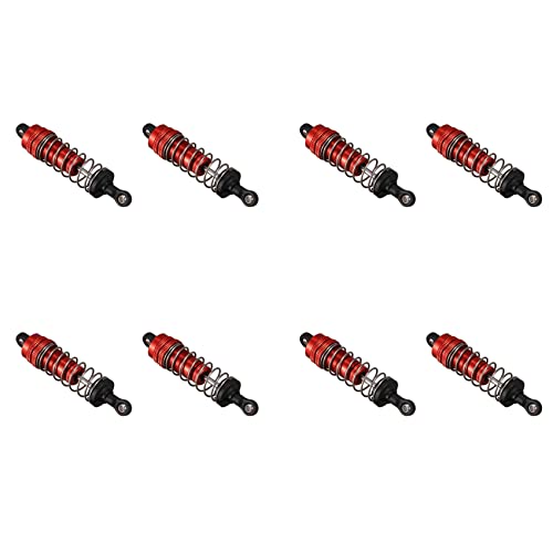 Fivetwofive 8 Teiliges Zubehör für Metall Stoß Dämpfer Dämpfer für 144001 1/14 4WD RC Drift Renn Wagen Teile, Rot von Fivetwofive