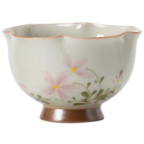 Fivetwofive Teetasse im Chinesischen Stil, Grasgrau, Kleine Gänseblümchenknospen-Tasse, Trink-Teetasse, Familien-Teeset, Keramik-Teetasse von Fivetwofive