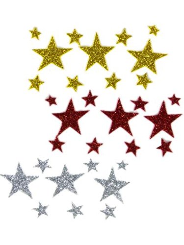 Fixo Kids Sterne Aufkleber aus EVA-Gummi, Glitzer von Fixo Kids