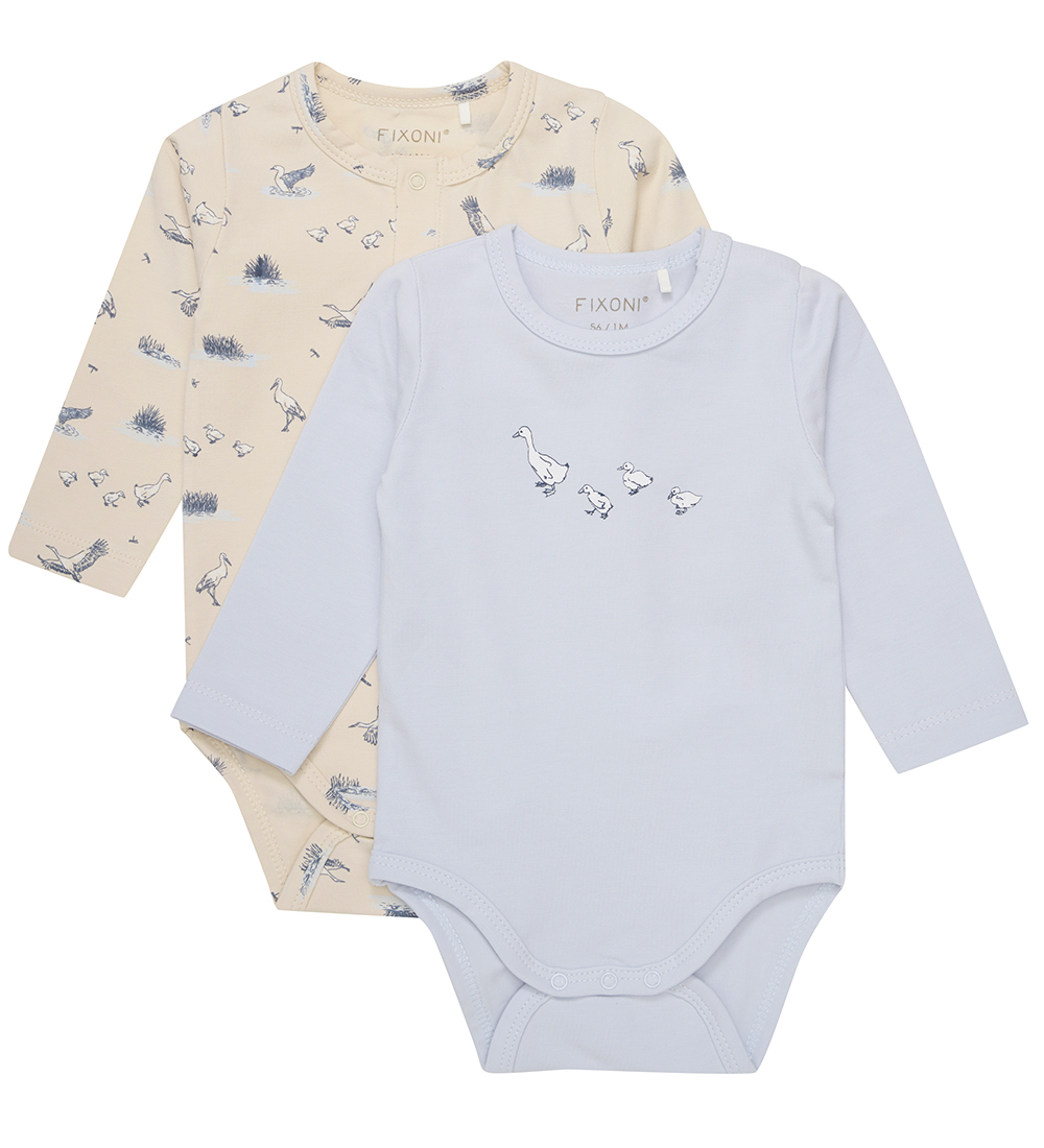 Fixoni Body l/ä - 2er-Pack - Grau Dawn - Fixoni - 62 - Body L/Ä Fixoni Body l/ä - 2er-Pack - Grau Dawn - Fixoni - 62 - Body L/Ä von Fixoni