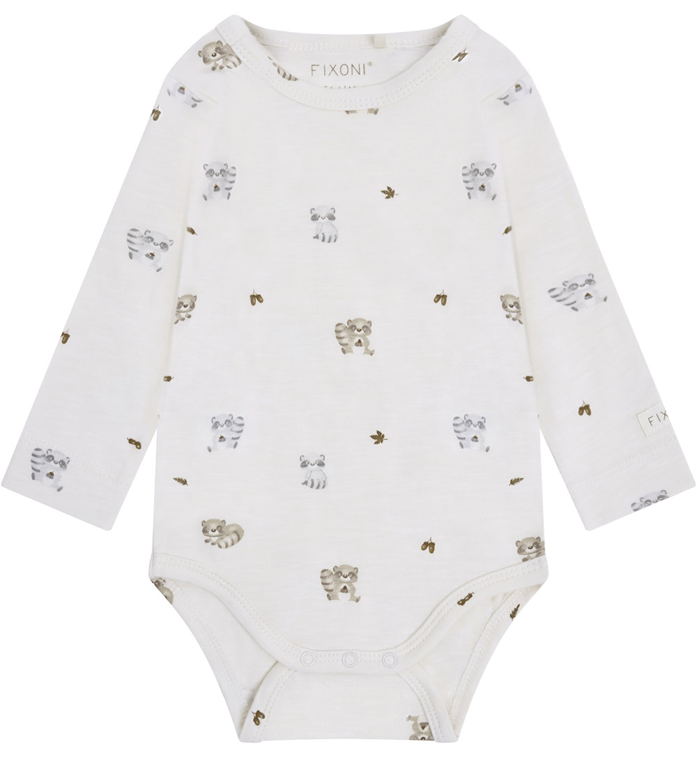 Fixoni Body l/ä - Eierlikör m. Waschbären - Fixoni - 1½ Jahre (86) - Body L/Ä von Fixoni
