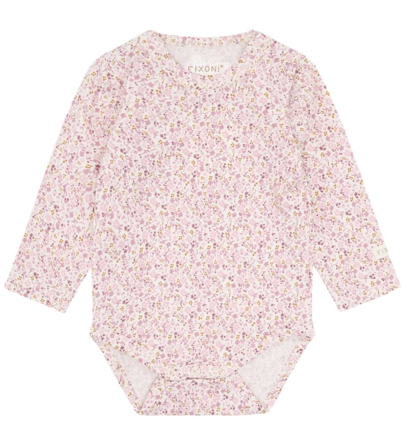 Fixoni Body l/ä - Pale Lilac m. Blumen - Fixoni - 1 Jahr (80) - Body L/Ä von Fixoni