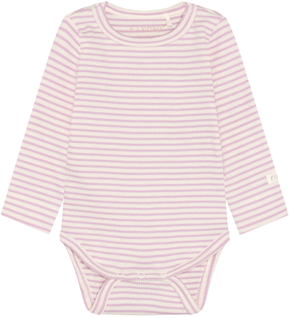 Fixoni Body l/ä - Rib - Gebleicht Mauve - Fixoni - 2 Jahre (92) - Body L/Ä von Fixoni