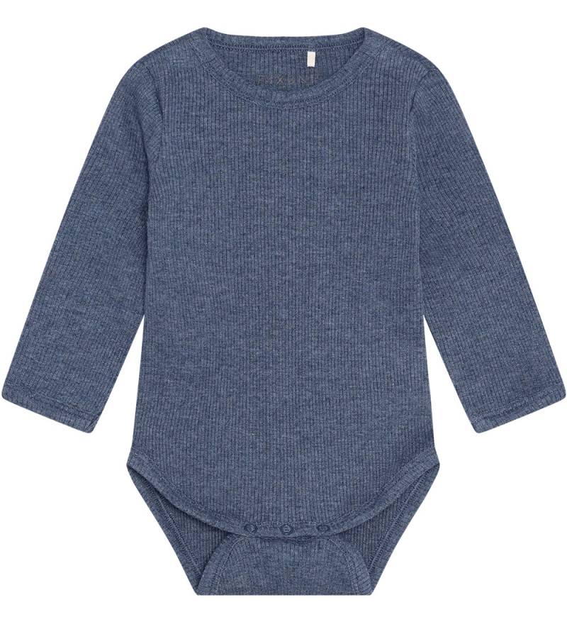 Fixoni Body l/ä - Rib - Vintage Indigo Melange - Fixoni - 1 Jahr (80) - Body L/Ä von Fixoni