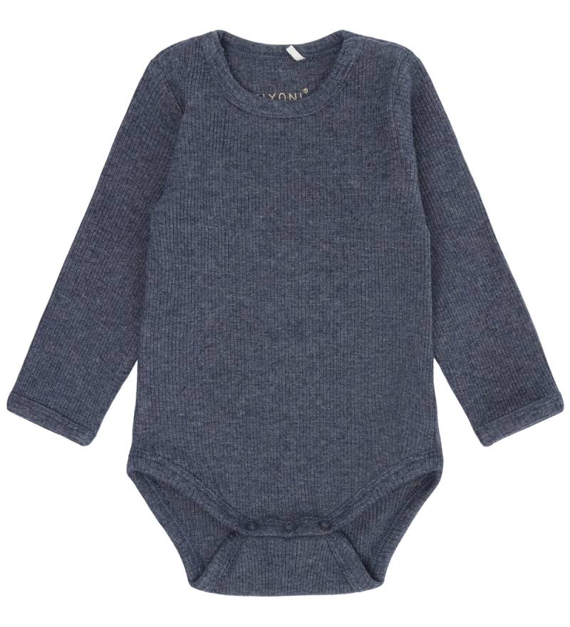 Fixoni Body l/ä - Rib - Vintage Indigo Melange - Fixoni - 2 Jahre (92) - Body L/Ä von Fixoni