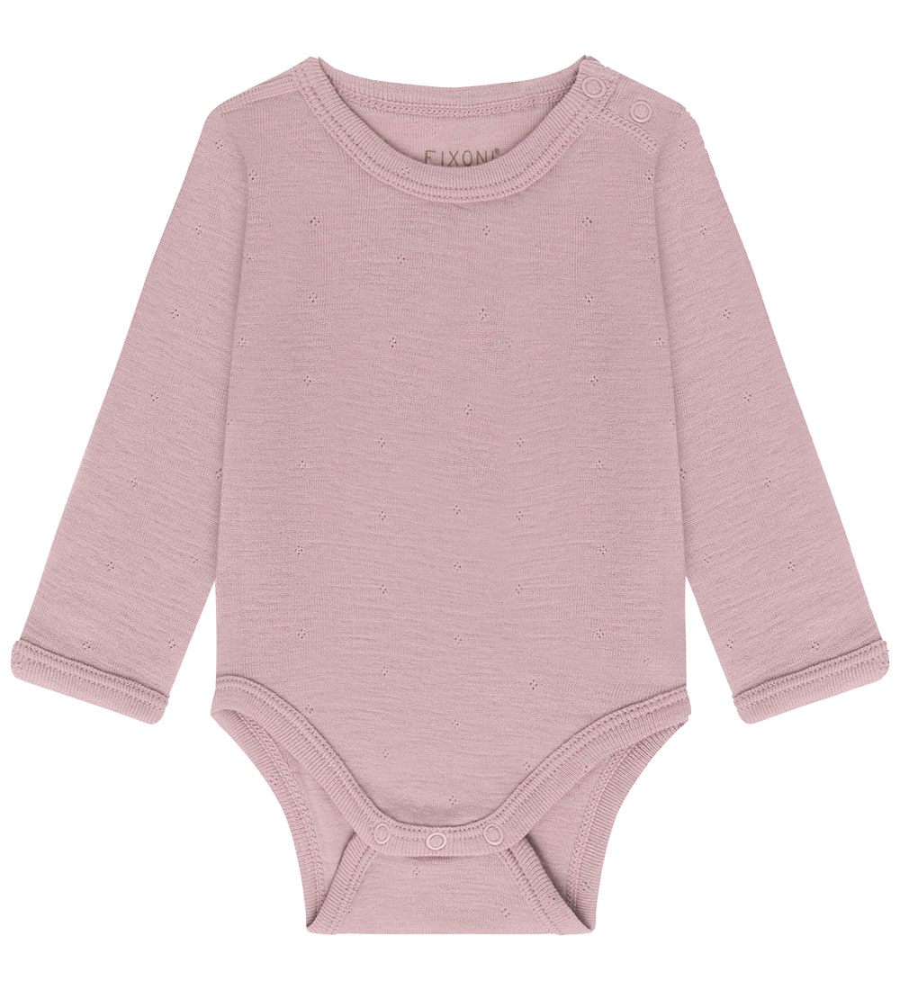 Fixoni Body l/ä - Wolle - Holzrose - Fixoni - 68 - Body L/Ä Fixoni Body l/ä - Wolle - Holzrose - Fixoni - 68 - Body L/Ä von Fixoni