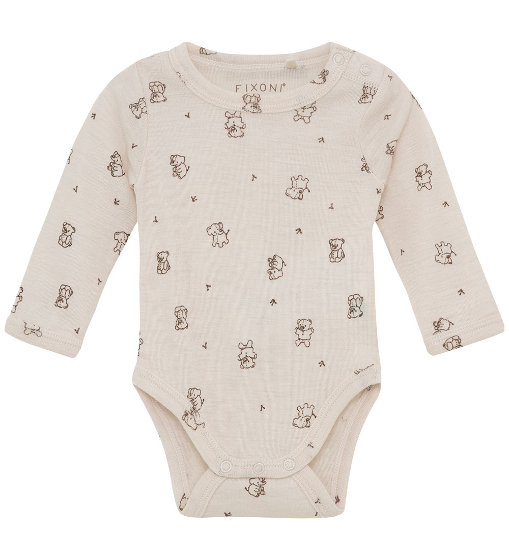 Fixoni Body l/ä - Wolle - Mandel Peach - Fixoni - 1½ Jahre (86) - Body L/Ä von Fixoni