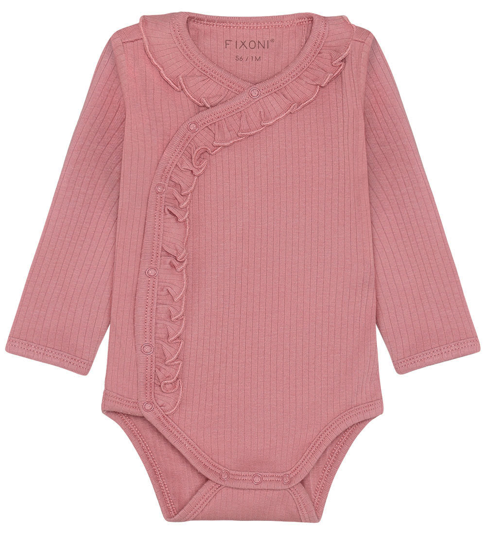 Fixoni Wickelbody l/ä - Rib - Dusty Rose - Fixoni - 62 - Body L/Ä Fixoni Wickelbody l/ä - Rib - Dusty Rose - Fixoni - 62 - Body L/Ä von Fixoni