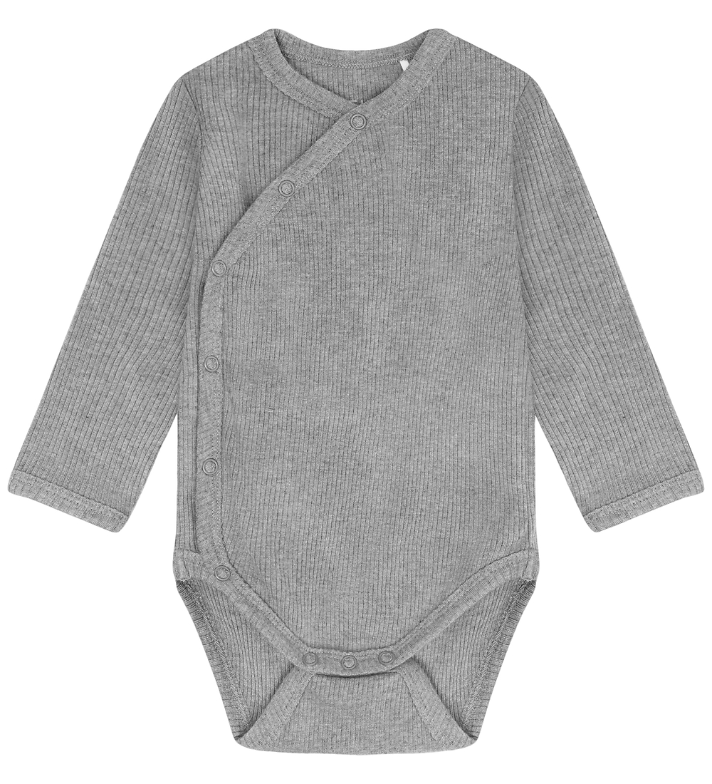 Fixoni Wickelbody l/ä - Rib - Flintgrau Melange - Fixoni - 62 - Body L/Ä Fixoni Wickelbody l/ä - Rib - Flintgrau Melange - Fixoni - 62 - Body L/Ä von Fixoni