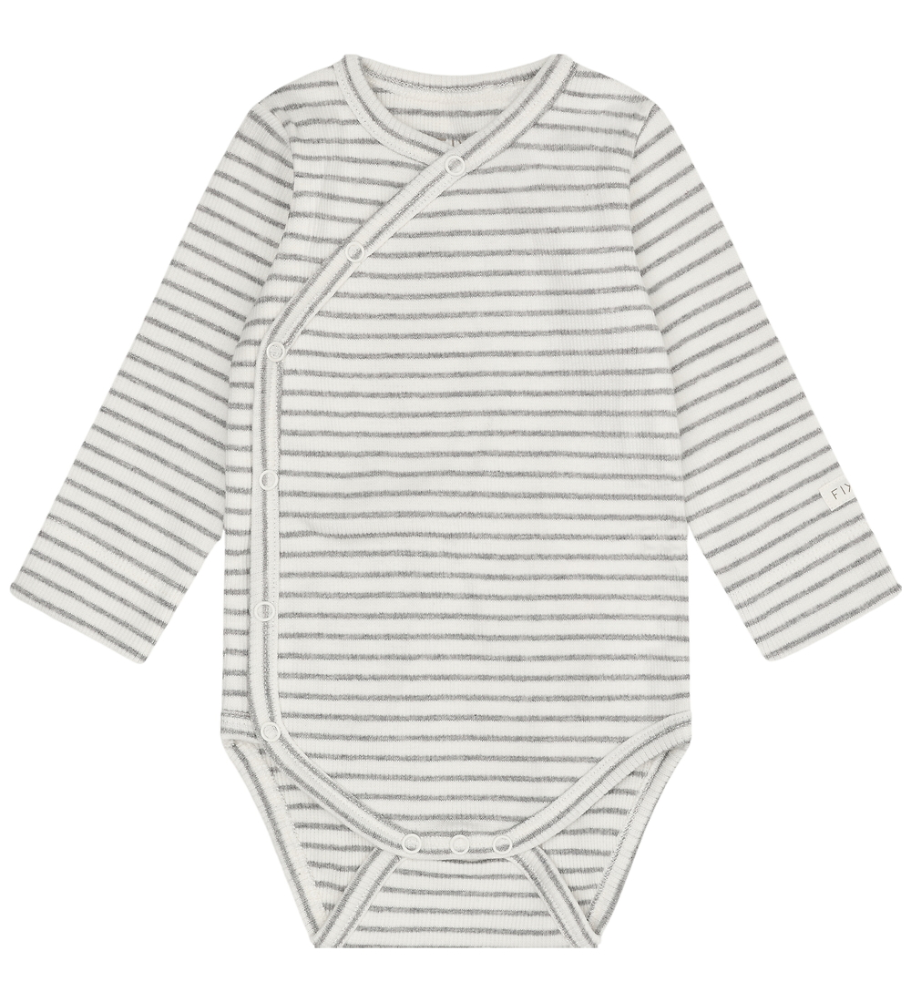 Fixoni Wickelbody l/ä - Rib - Schimmernde Graumelierung - Fixoni - 62 - Body L/Ä Fixoni Wickelbody l/ä - Rib - Schimmernde Graumelierung - Fixoni - 62 - Body L/Ä von Fixoni