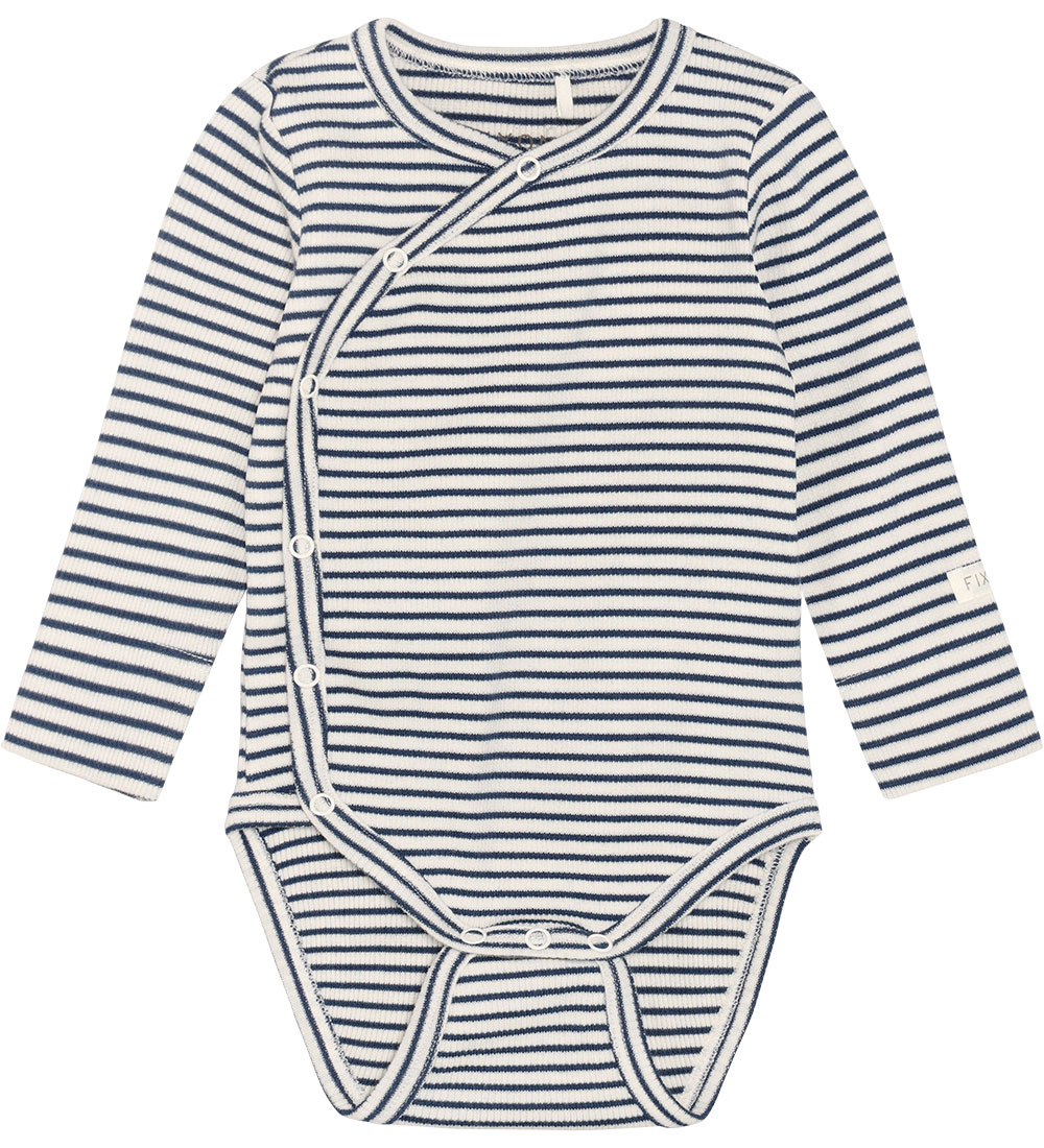 Fixoni Wickelbody l/ä - Rib - Vintage Indigo - Fixoni - 68 - Body L/Ä Fixoni Wickelbody l/ä - Rib - Vintage Indigo - Fixoni - 68 - Body L/Ä von Fixoni