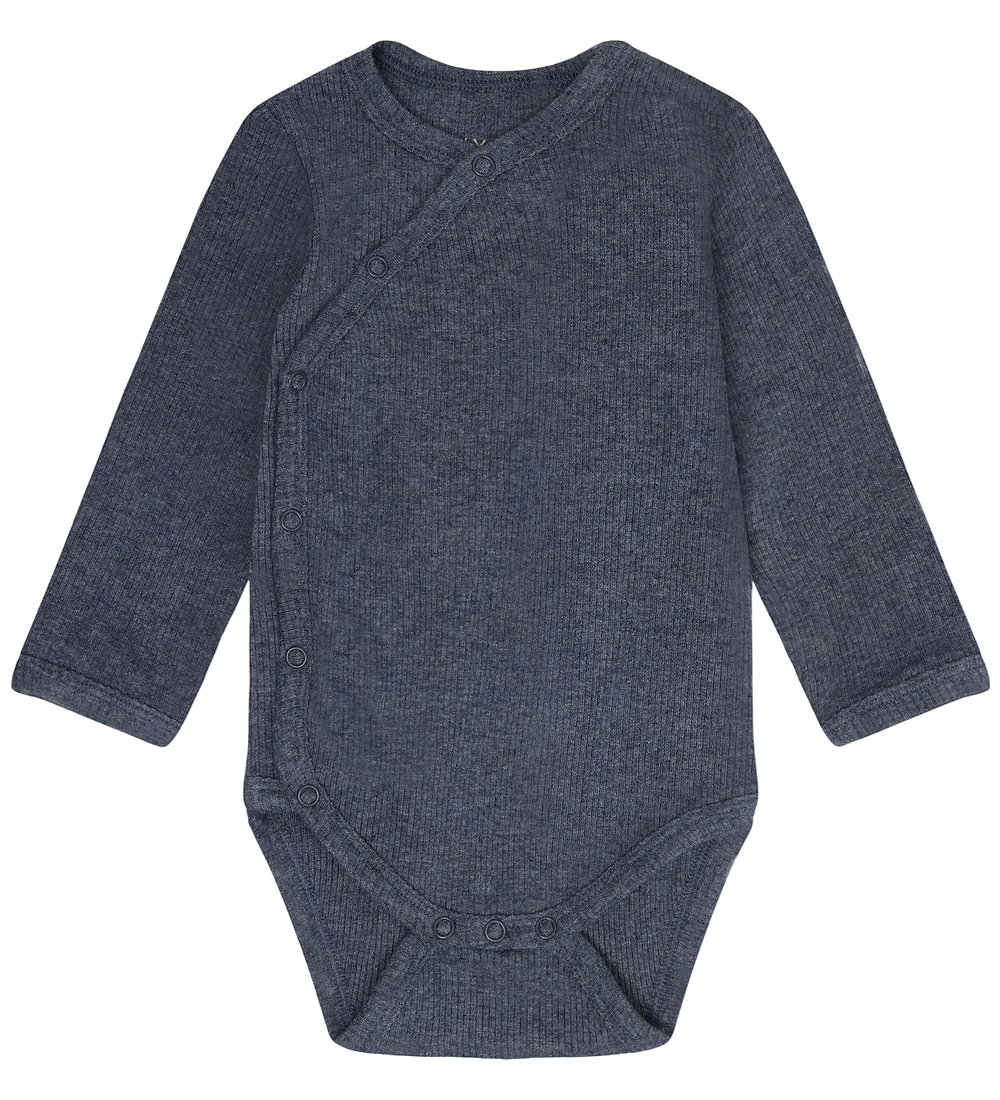 Fixoni Wickelbody l/ä - Rib - Vintage Indigo Melange - Fixoni - 68 - Body L/Ä Fixoni Wickelbody l/ä - Rib - Vintage Indigo Melange - Fixoni - 68 - Body L/Ä von Fixoni