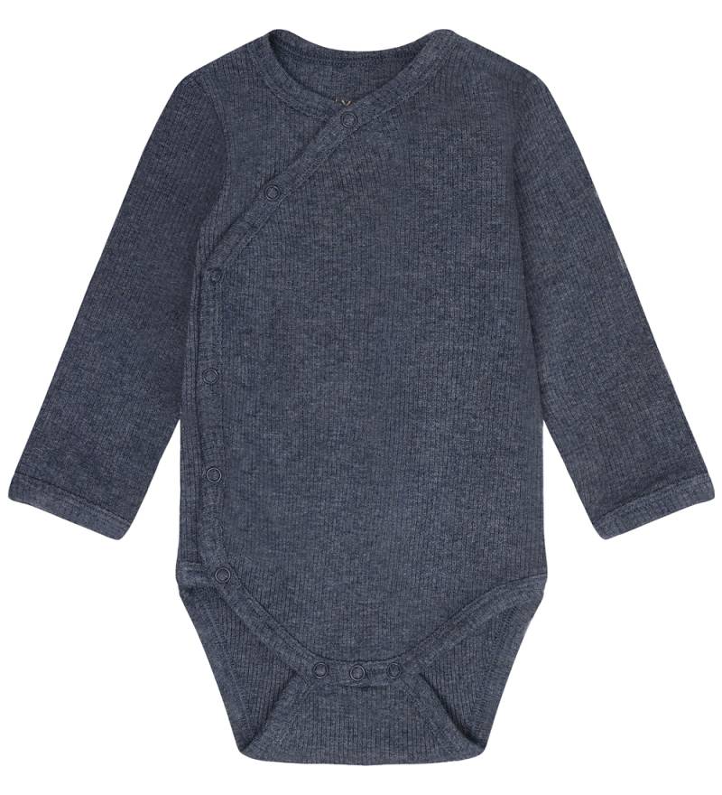 Fixoni Wickelbody l/ä - Rib - Vintage Indigo Melange - Fixoni - 68 - Body L/Ä Fixoni Wickelbody l/ä - Rib - Vintage Indigo Melange - Fixoni - 68 - Body L/Ä von Fixoni